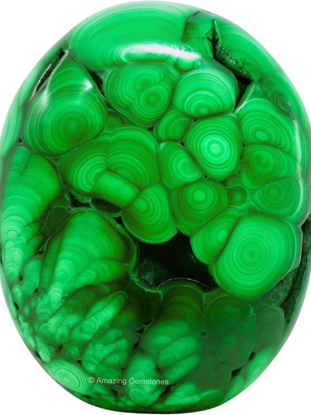 Large Malachite Palm Stone - 45-50mm Healing Crystal for Meditation & Energy